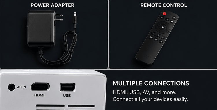NexGen Portable Mini Home Theater LED Projector - NexGen
