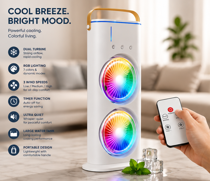 NexGen USB Rechargeable Mini Air Cooler Fan - NexGen