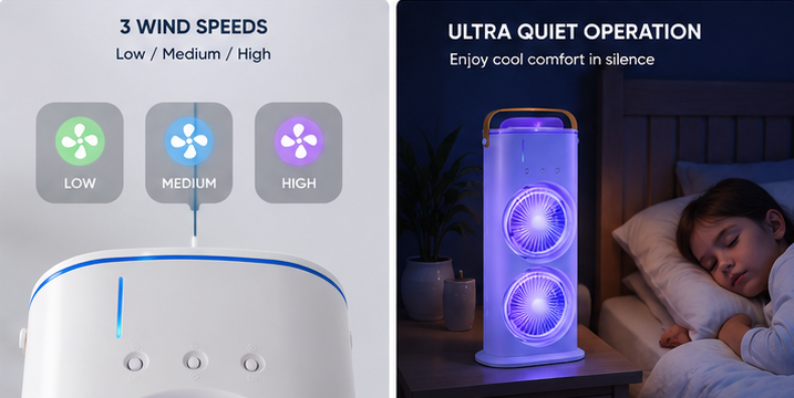 NexGen USB Rechargeable Mini Air Cooler Fan - NexGen