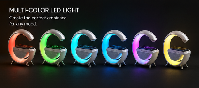 NexGen 3-in-1 RGB LED Wireless Charging Speaker Lamp - NexGen