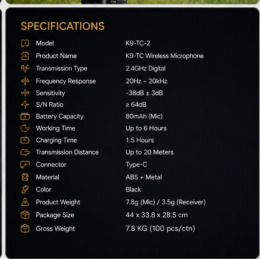 NexGen K9 Wireless Microphone