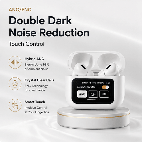 NexGen Wireless Earbuds with touch screen display - NexGen